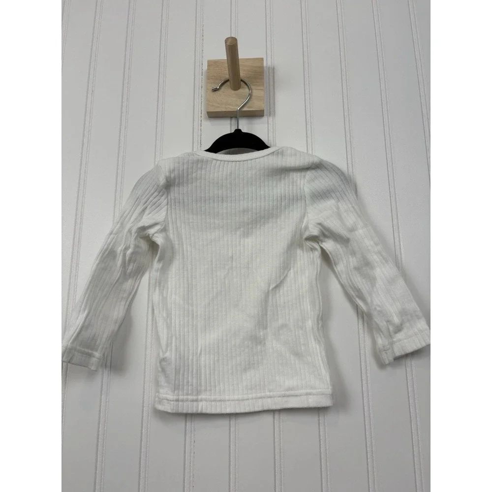 Carter's Long‎ Sleeve Shirt Pant Set Boy 6M Striped Embroidered Elephant#165